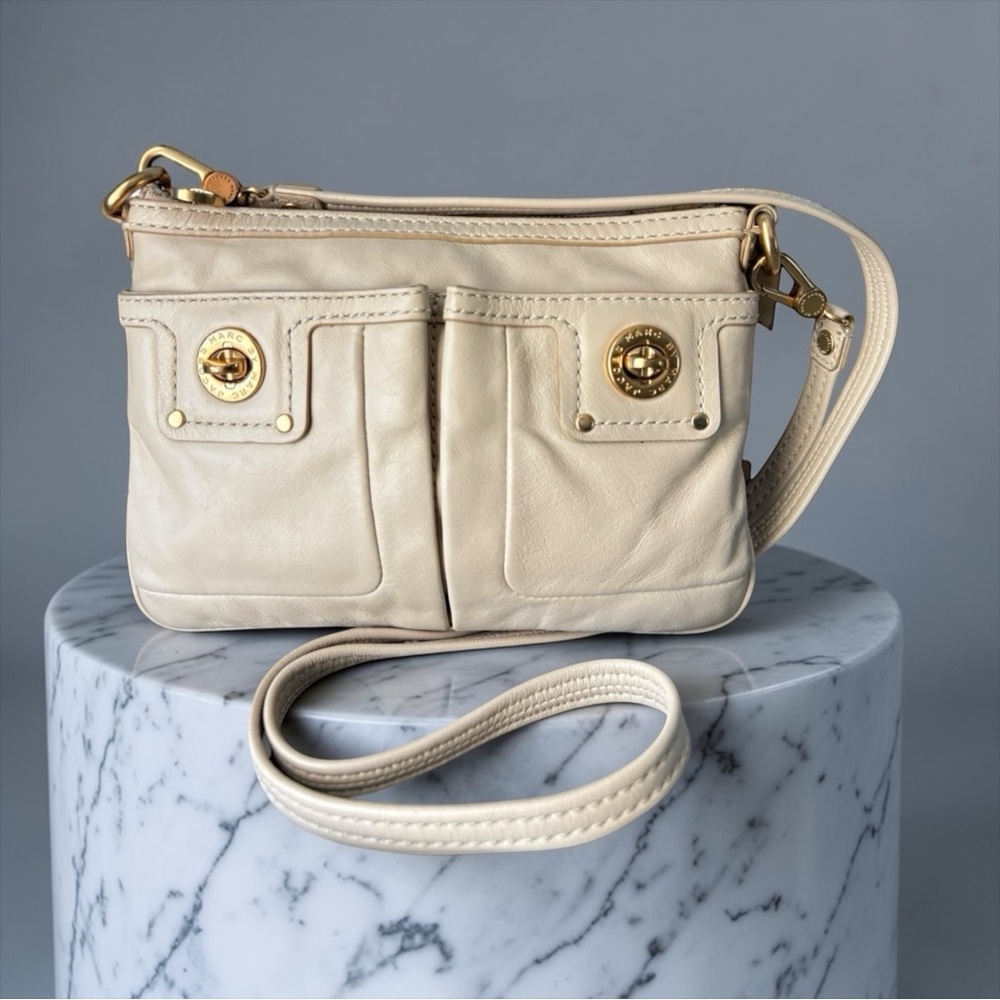 MARC by Marc Jacobs 'Totally Turn Percy' Cream Leather Crossbody Bag